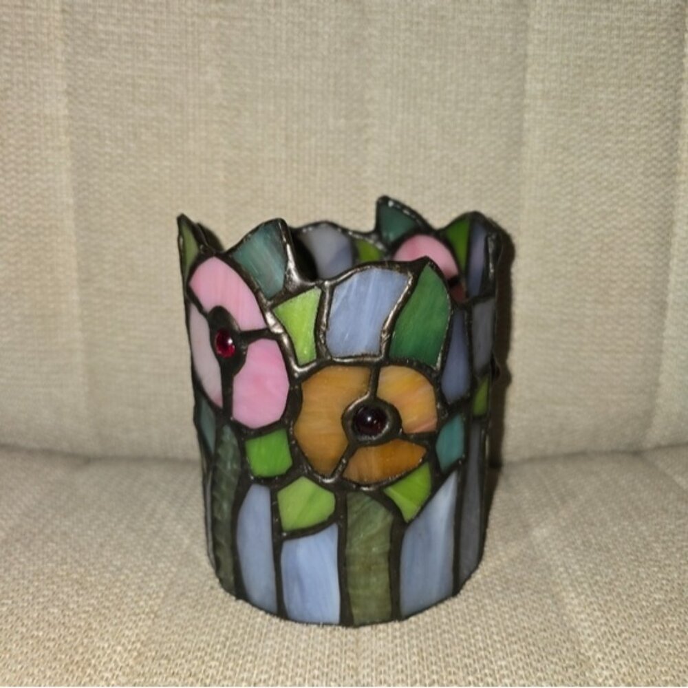 Stained Glass Candle Shade